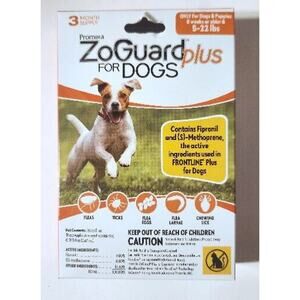 ZoGuard Plus Topical Treatment Drops for Small Dogs 3CT 5-22 lbs